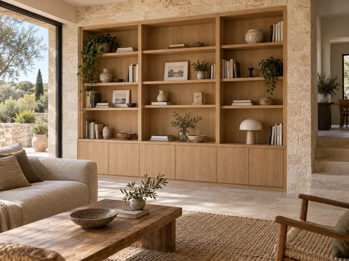Illustration d'ambiance : agencements intérieurs dans une maison contemporaine