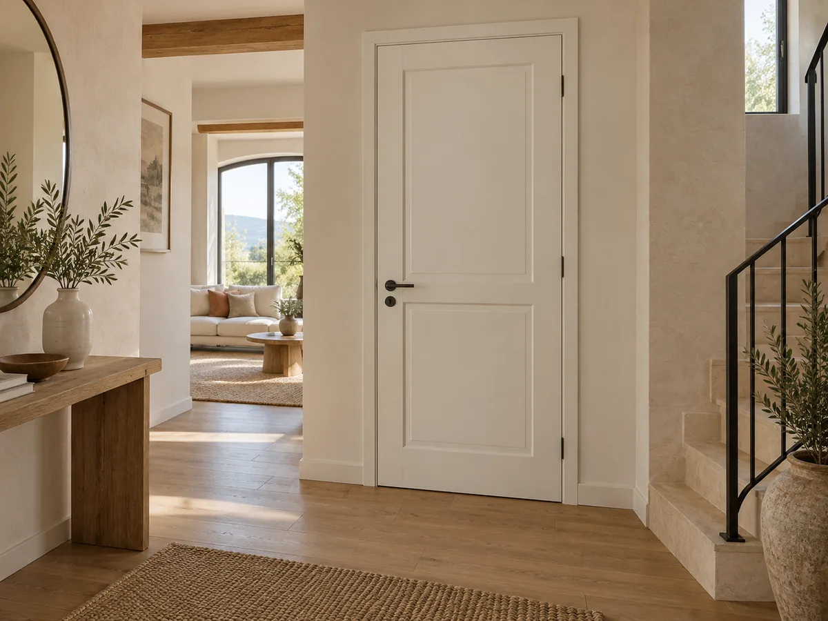 Illustration d'ambiance : portes intérieures dans une maison contemporaine