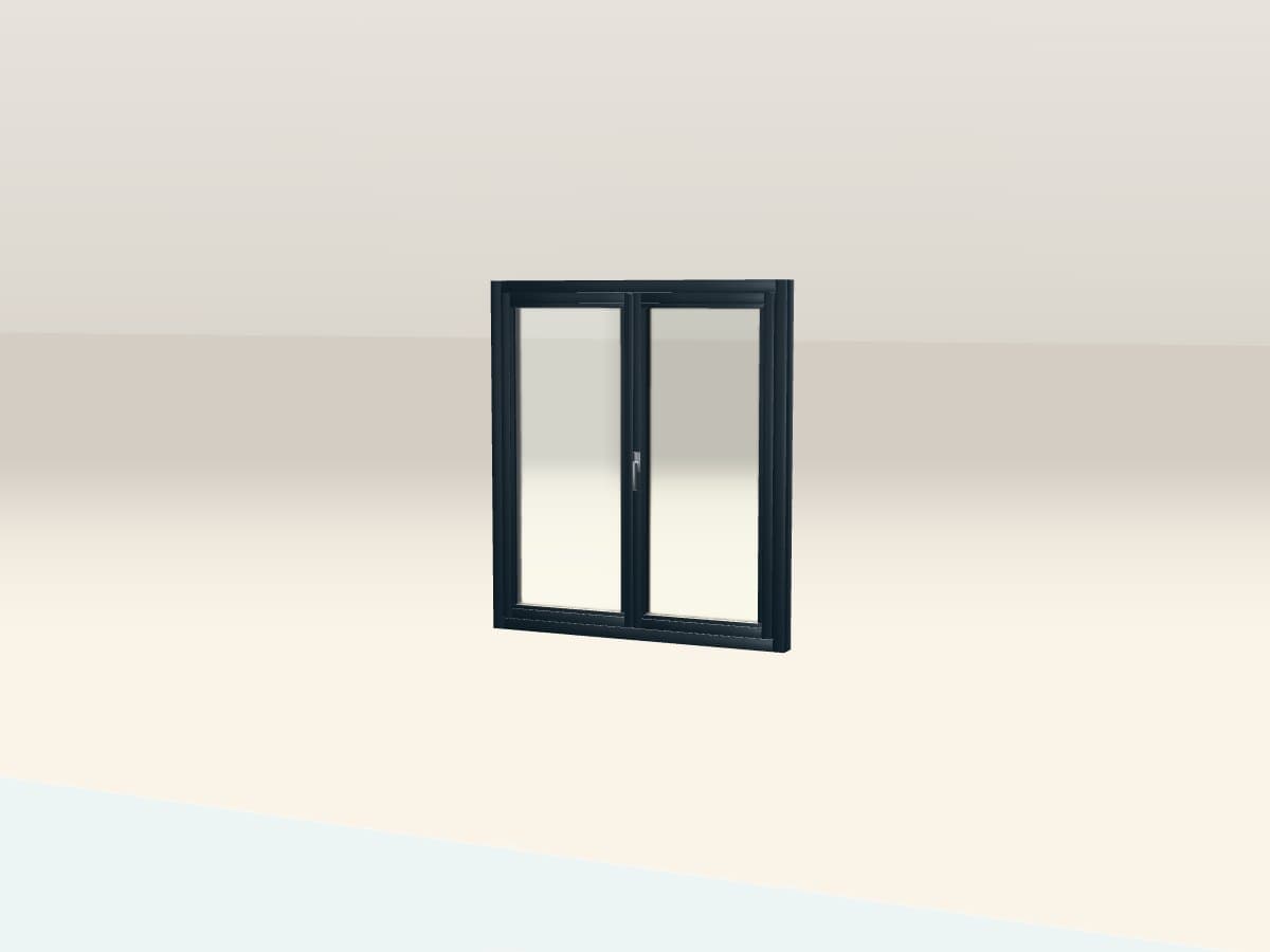 Rendu 3D indicatif : fenêtre oscillo-battante aluminium.