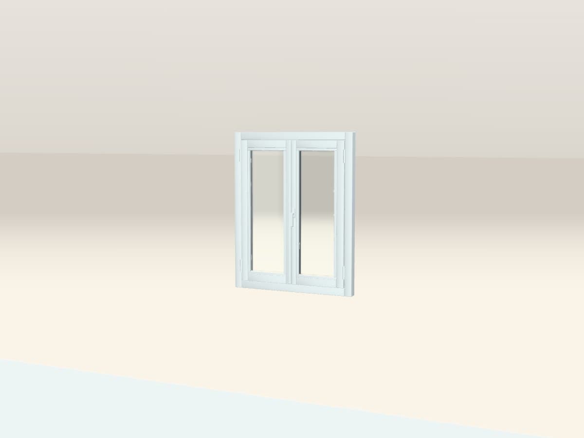 Rendu 3D indicatif : fenêtre pvc deux vantaux.