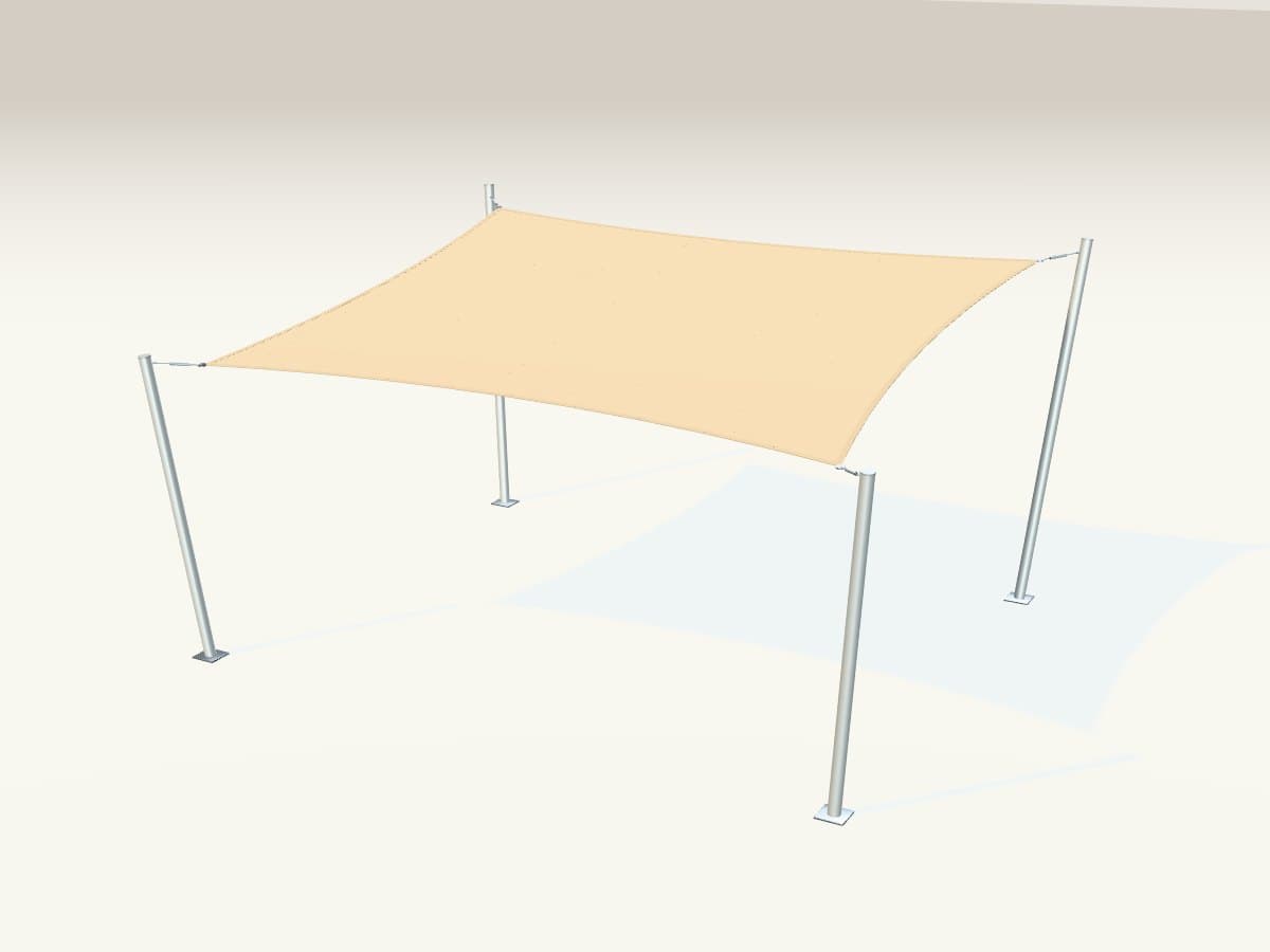 Rendu 3D indicatif : voile d'ombrage.